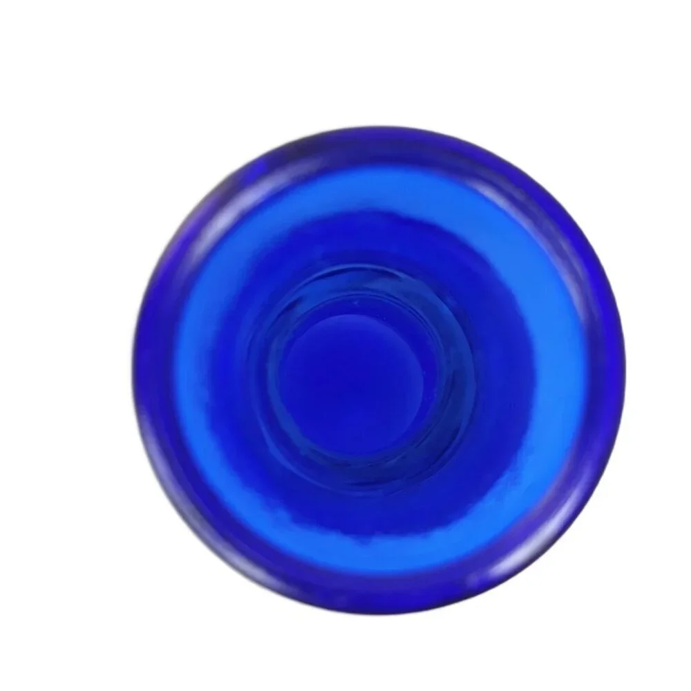 Vintage Cobalt Blue Mid-Century Modern Beehive Ribbed Glass Vase